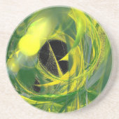 Abstracte gloeiworm zandsteen onderzetter (Voorkant)