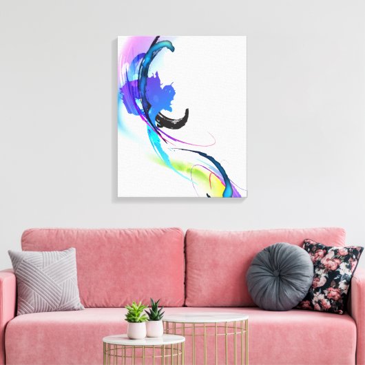 Abstracte glorie van Verf Splatter Morning Canvas Afdruk (Insitu (Woonkamer))