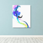 Abstracte glorie van Verf Splatter Morning Canvas Afdruk (Insitu (Houten vloer))