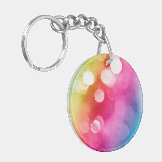 Abstracte Glow Acryl Sleutelhanger (Voorkant Links)