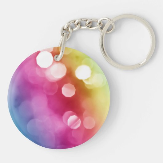 Abstracte Glow Acryl Sleutelhanger (Achterkant)