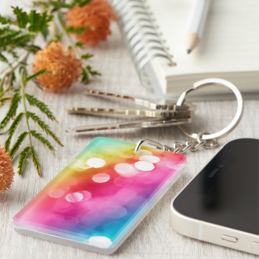 Abstracte Glow Acryl Sleutelhanger (Voorkant Rechts)