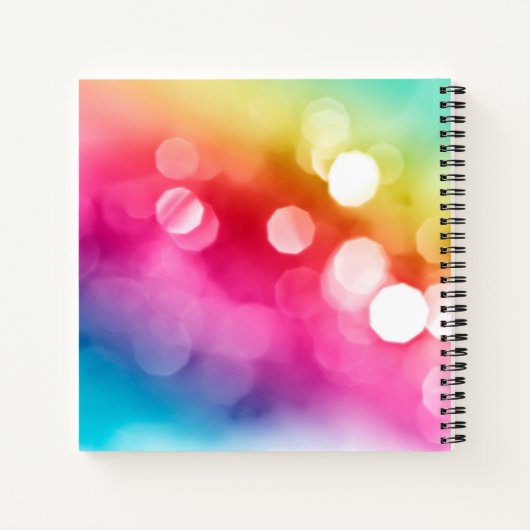 Abstracte Glow Custom Spiral notebook Notitieboek (Achterkant)
