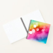 Abstracte Glow Custom Spiral notebook Notitieboek (Binnen)