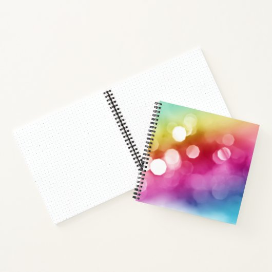 Abstracte Glow Custom Spiral notebook Notitieboek (Binnen)