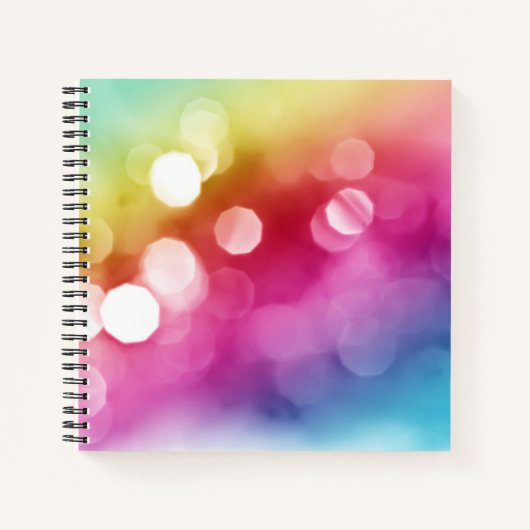 Abstracte Glow Custom Spiral notebook Notitieboek (Voorkant)