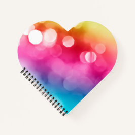 Abstracte Glow Heart Spiral-laptop Notitieboek
