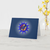 Abstracte Glow Winter Solstice Kaart (Gele Bloem)