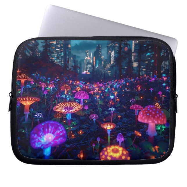 Abstracte Glowfall Grove 10' Laptop Sleeve (Voorkant)