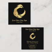 *~* Abstracte Gold Brush Reiki Zen Meditation Vierkante Visitekaartje (Voorkant / Achterkant)
