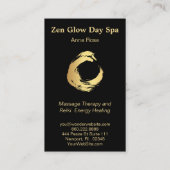 *~* Abstracte Gold Brush Reiki Zen Meditation Visitekaartje (Achterkant)
