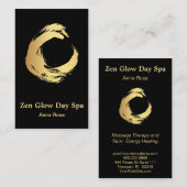 *~* Abstracte Gold Brush Reiki Zen Meditation Visitekaartje (Voorkant / Achterkant)