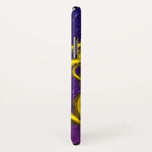 ABSTRACTE GOLD CELTIC KENNIS MET GEMSTONES Paars Case-Mate iPhone Case (Achterkant / rechts)