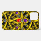 ABSTRACTE GOLD CELTIC KENNIS MET KLEURSTONEN Case-Mate iPhone CASE (Achterkant (horizontaal))