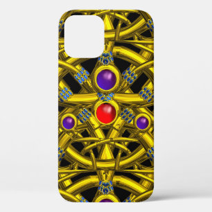 ABSTRACTE GOLD CELTIC KENNIS MET KLEURSTONEN Case-Mate iPhone CASE
