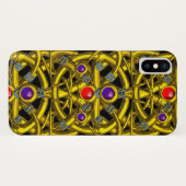 ABSTRACTE GOLD CELTIC KENNIS MET KLEURSTONEN Case-Mate iPhone CASE (Achterkant (horizontaal))