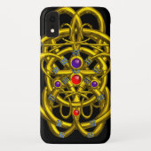 ABSTRACTE GOLD CELTIC KENNIS MET KLEURSTONEN Case-Mate iPhone CASE (Achterkant)