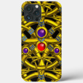ABSTRACTE GOLD CELTIC KENNIS MET KLEURSTONEN Case-Mate iPhone CASE (Achterkant)
