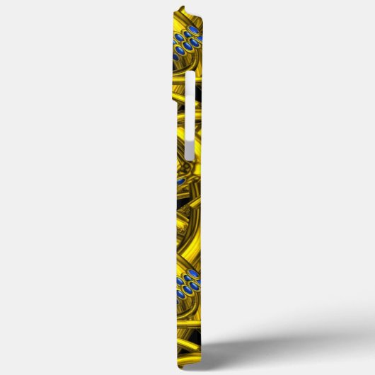 ABSTRACTE GOLD CELTIC KENNIS MET KLEURSTONEN Case-Mate iPhone CASE (Achterkant / Links)