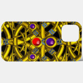 ABSTRACTE GOLD CELTIC KENNIS MET KLEURSTONEN Case-Mate iPhone CASE (Achterkant (horizontaal))