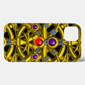 ABSTRACTE GOLD CELTIC KENNIS MET KLEURSTONEN Case-Mate iPhone CASE (Achterkant (horizontaal))