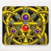 ABSTRACTE GOLD CELTIC KENNIS MET KLEURSTONEN MUISMAT (Voorkant)