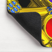 ABSTRACTE GOLD CELTIC KENNIS MET KLEURSTONEN MUISMAT (Hoek)