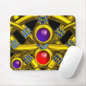 ABSTRACTE GOLD CELTIC KENNIS MET KLEURSTONEN MUISMAT (Met muis)