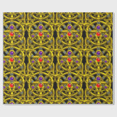 ABSTRACTE GOLD CELTIC KNOPEN MET GEMSTONEN CADEAUPAPIER (Vlak)