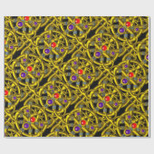 ABSTRACTE GOLD CELTIC KNOPEN MET GEMSTONEN CADEAUPAPIER (Vlak)