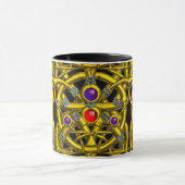 ABSTRACTE GOLD CELTIC KNOPEN MET GEMSTONEN MOK (Midden)