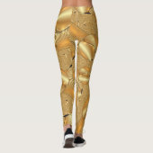Abstracte Gold Digger Design Leggings voor vrouwen (Achterkant)