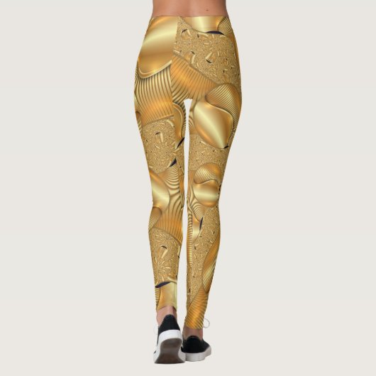 Abstracte Gold Digger Design Leggings voor vrouwen (Achterkant)