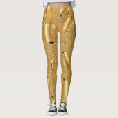 Abstracte Gold Digger Design Leggings voor vrouwen (Voorkant)