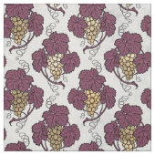 Abstracte Gold-druiven en -bladeren op wit Stof (Swatch)