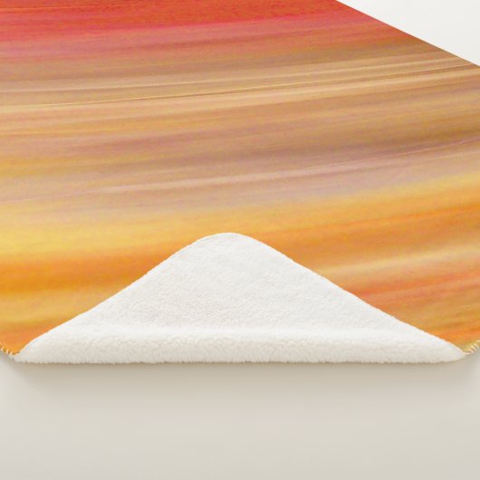 Abstracte Gold- en Red Streaks Sherpa Deken (3/4)