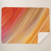 Abstracte Gold- en Red Streaks Sherpa Deken (Voorkant (horizontaal))