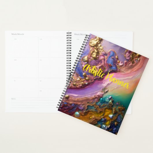 Abstracte Gold Fluid Planner (Display)
