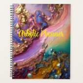 Abstracte Gold Fluid Planner (Voorkant)