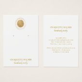 Abstracte Gold Foil Ketting Display Card Visitekaartje (Voorkant /achterkant)