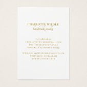 Abstracte Gold Foil Ketting Display Card Visitekaartje (Achterkant)