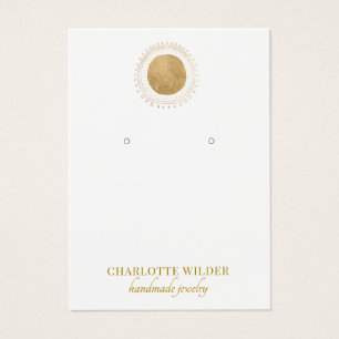 Abstracte Gold Foil Ketting Display Card Visitekaartje