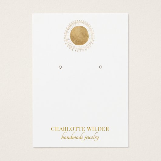 Abstracte Gold Foil Ketting Display Card Visitekaartje (Voorkant)