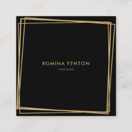 Abstracte Gold Foil Lijsten Moderne Professional Vierkante Visitekaartje