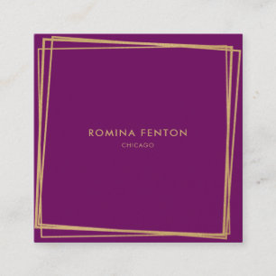 Abstracte Gold Foil Lijsten Moderne Professional Vierkante Visitekaartje