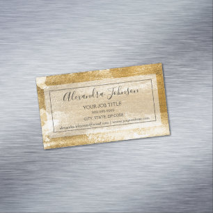 Abstracte Gold Foil Trendy en Modern Professional Magnetisch Visitekaartje