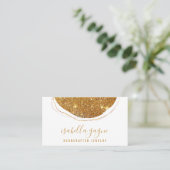 Abstracte Gold Glitter Jewlery Designer Business C Visitekaartje (Staand voorkant)