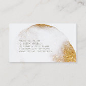 Abstracte Gold Glitter Waterverf Luxe moderne afbe Visitekaartje (Achterkant)