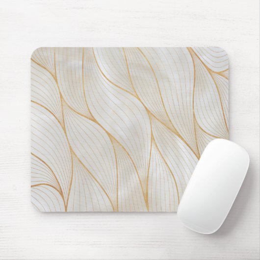 Abstracte Gold Leaves Artwork | MUISMAT (Met muis)