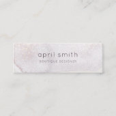 Abstracte Gold Lila Brush Stoke Waterverf Mini Visitekaartje (Voorkant)